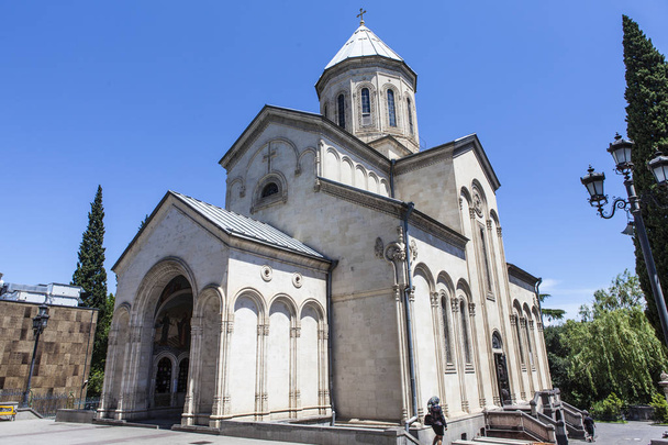 Facade of the Kashveti church of Saint George in Tbilisi, Georgia - Fotó, kép