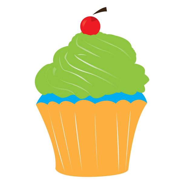 Isolated cupcake illustration - Vector, Image