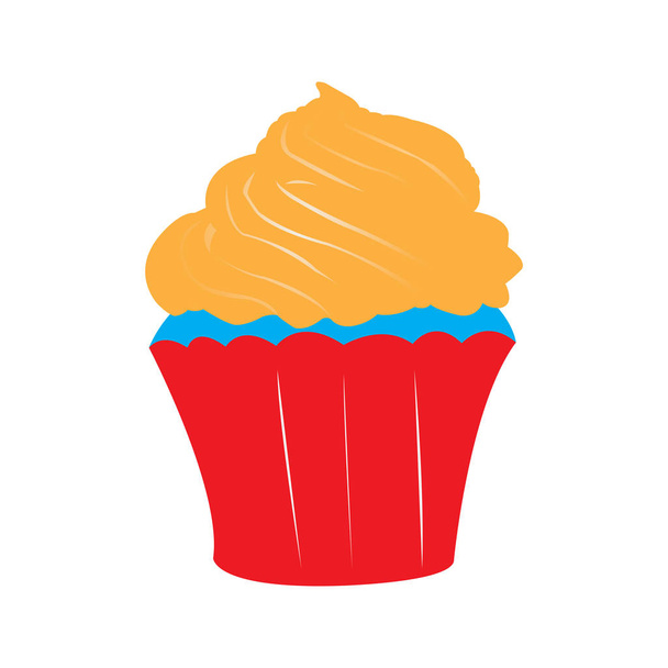 Isolated cupcake illustration - Vector, Image