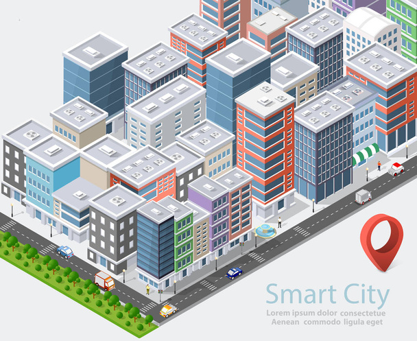 Smart city isométrique
 - Vecteur, image