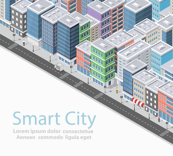 Cidade inteligente isométrica
 - Vetor, Imagem