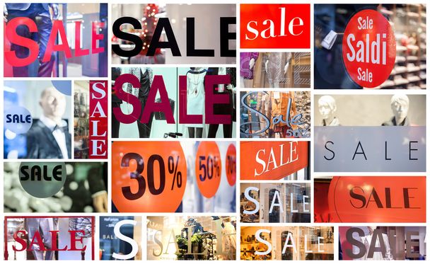 winter verkoop collage - Foto, afbeelding