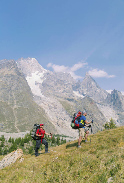 The Tour du Mont Blanc is a unique trek of approximately 200km a - Valokuva, kuva
