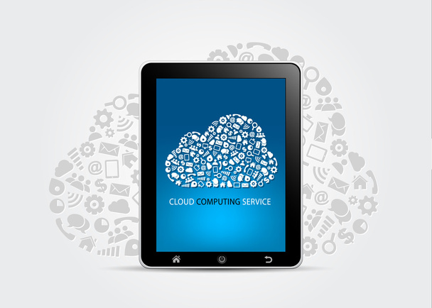 Cloud Computing Service Concept - Vector, Image