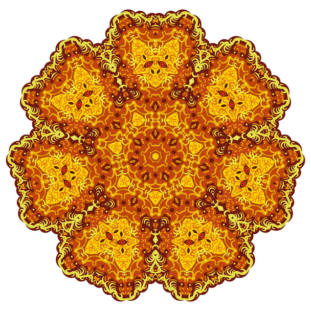 Abstracte gouden mandala. Vectorillustratie - Vector, afbeelding