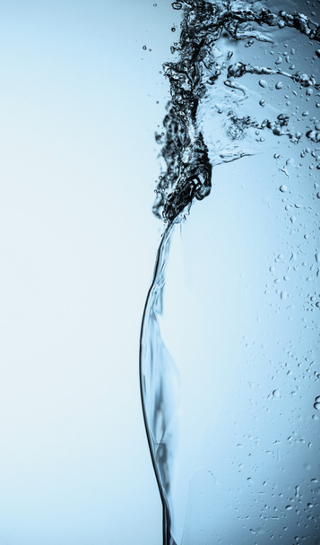 splashing water texture with drops, isolated on white - Φωτογραφία, εικόνα