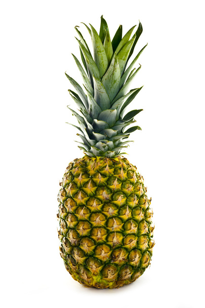Ripe pineapple on white background - Φωτογραφία, εικόνα