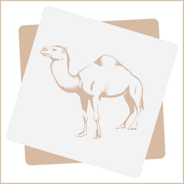 икона верблюда. пустынное животное
 - Вектор,изображение