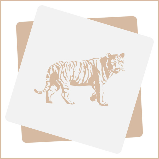 силует тигра, піктограма вектора
 - Вектор, зображення