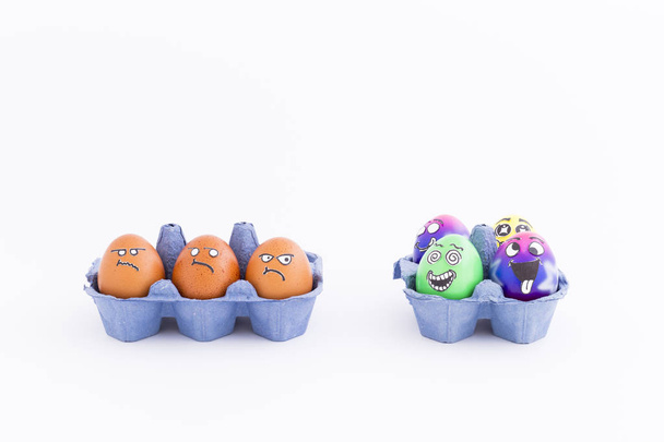 Osterparty mit verrückten Eiern - Foto, Bild