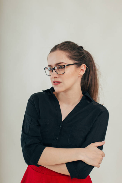 business woman in glasses - Fotó, kép