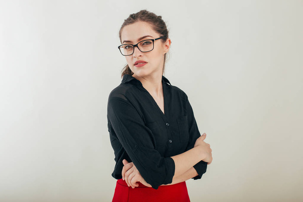 business woman in glasses - Фото, изображение
