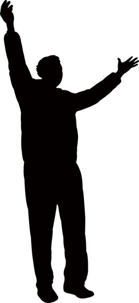 a man body silhouette vector - Vector, imagen