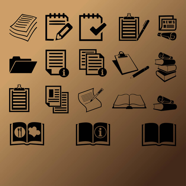 Iconos de documento vector ilustración
  - Vector, Imagen