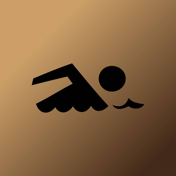 Κολύμπι διάνυσμα εικονίδιο σημάδι - Διάνυσμα, εικόνα
