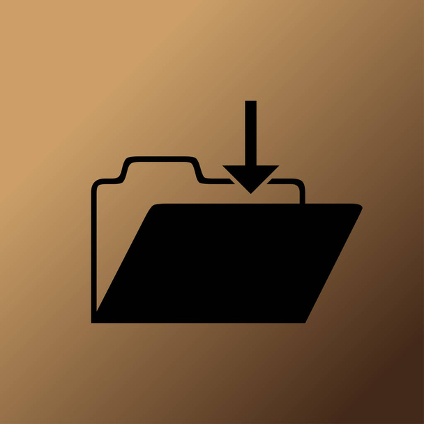 Ilustração vetorial de ícone de pasta aberta
  - Vetor, Imagem