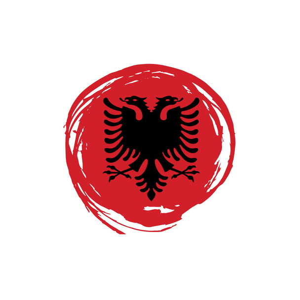 Bandeira da Albânia, ilustração vetorial
 - Vetor, Imagem