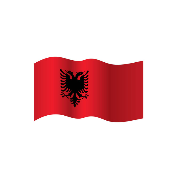 Albánie vlajka, vektorové ilustrace - Vektor, obrázek