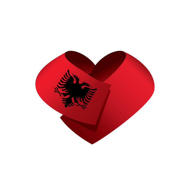 Bandera de Albania, vector de ilustración
 - Vector, imagen