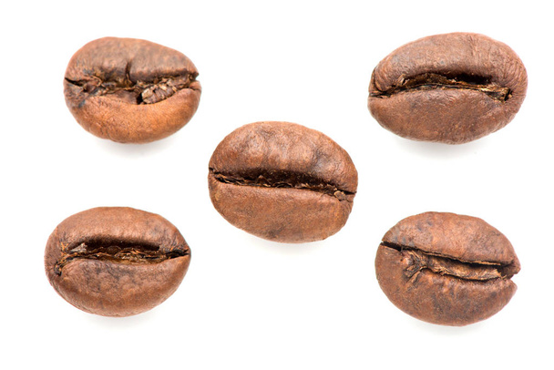 Kaffeebohnen auf weißem Hintergrund - Foto, Bild