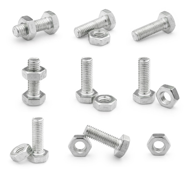 Bolt and nut with clipping path - Photo, Image