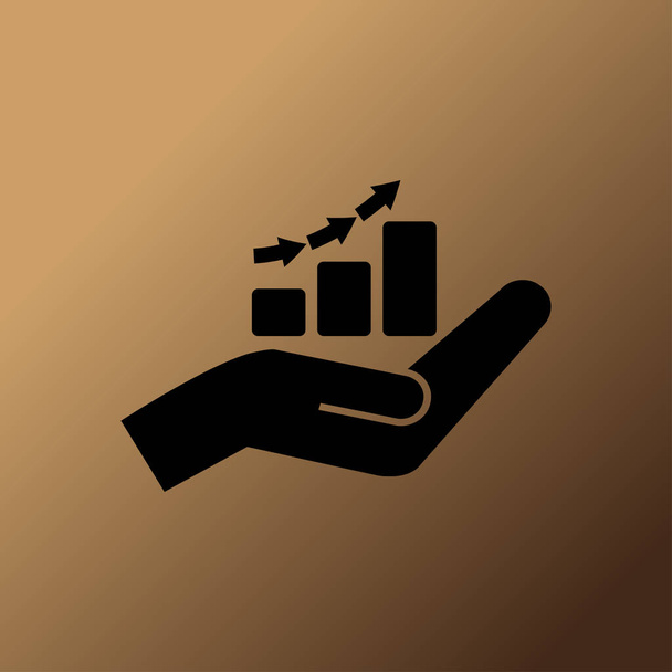 mão e lucro vetor ícone
 - Vetor, Imagem