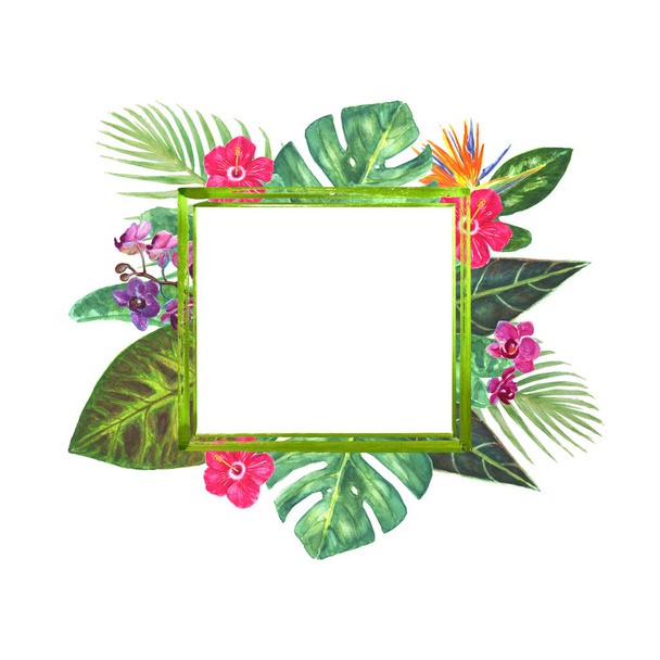 Tropical green border frame - Fotó, kép
