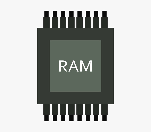 RAM ikon fehér háttér - Vektor, kép