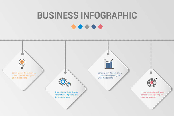 Obchodní infografická šablona. - Vektor, obrázek