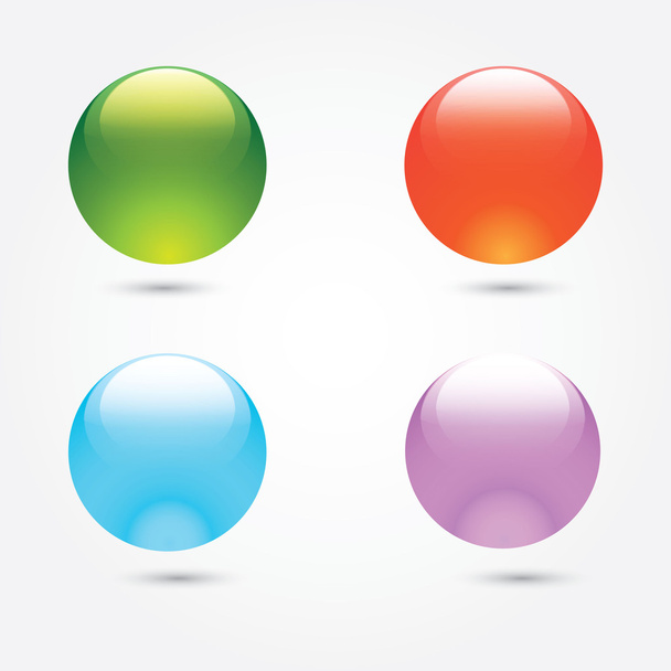 Glossy button - Vector, imagen