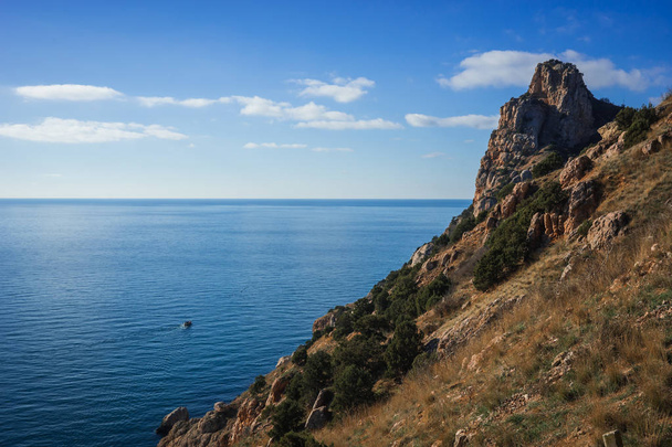 Scenic seascape in Balaklava Bay in Crimea in Ukraine - Φωτογραφία, εικόνα