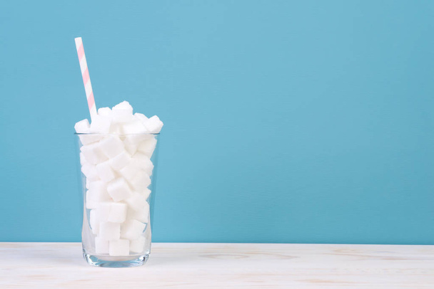 Too much sugar in drinks concept - Foto, Bild