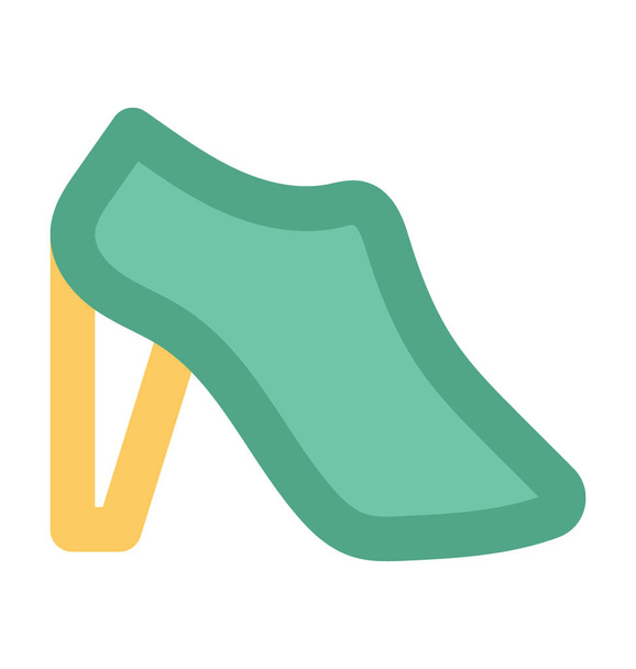 Women Ankle Boot Bold Vector Icon - Vecteur, image