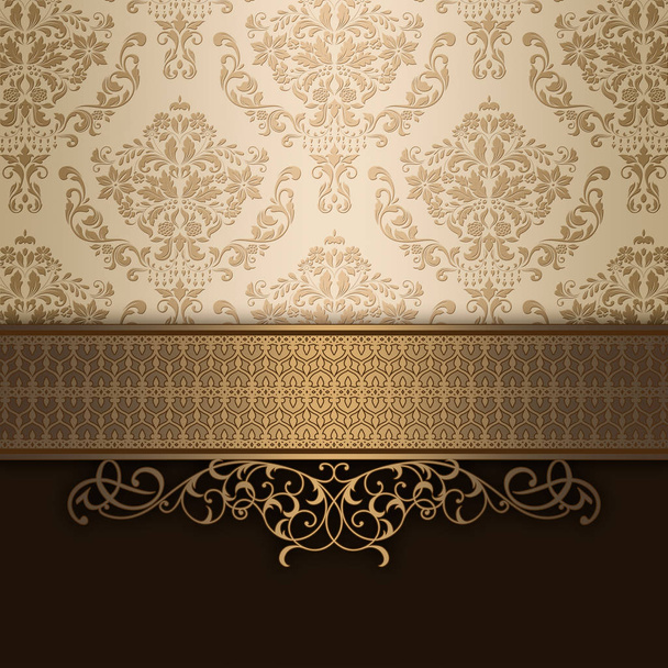 Decorative vintage background with old-fashioned patterns. - Foto, afbeelding