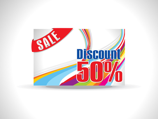 abstract colorful discount card - Вектор,изображение