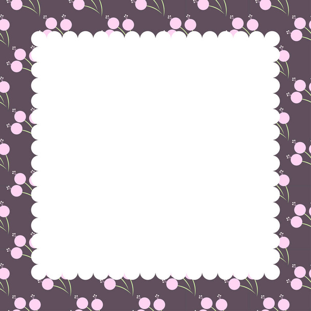 Card template with flowers - Vector, afbeelding