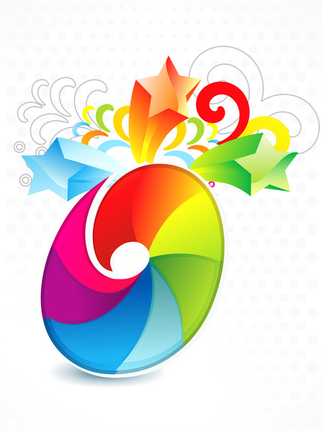 abstract colorful rainbow floral - Wektor, obraz