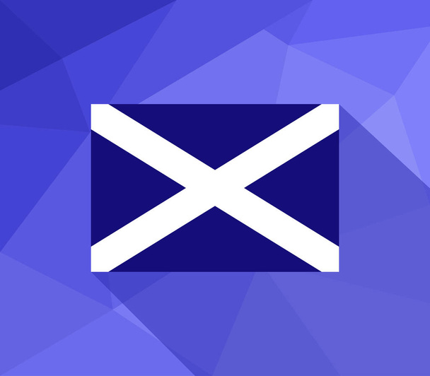 Skotsko vlajka na bílém pozadí - Vektor, obrázek