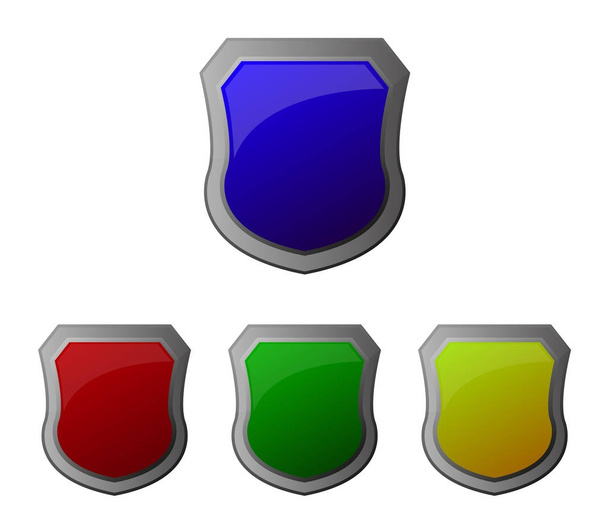 shield icon on white background - Vetor, Imagem