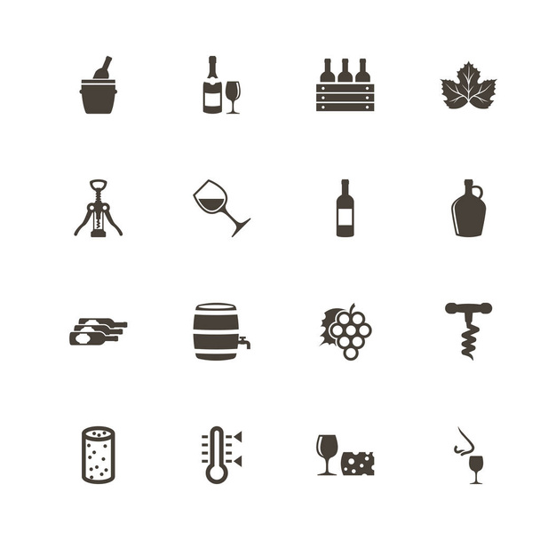 Wine - Flat Vector Icons - Vector, Image