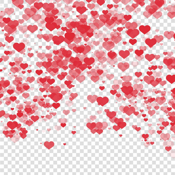 Corazón forma vector rosa confeti chapoteo con marco de corazón blanco en el interior
 - Vector, imagen
