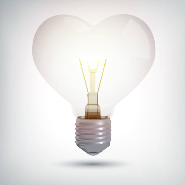 Realistic Illuminated Electric Bulb Concept - Vecteur, image