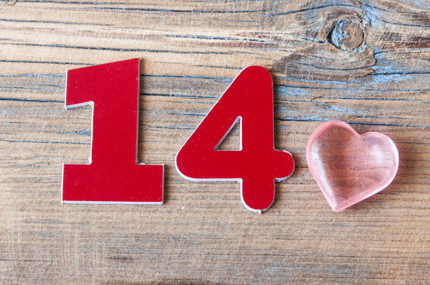 Valentine calendar with hearts - Foto, Bild