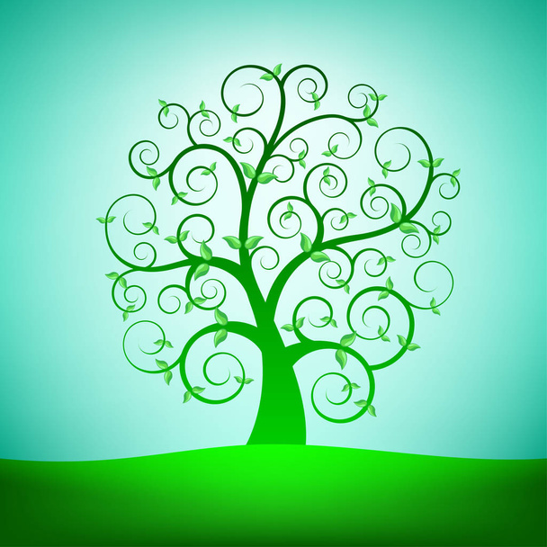 the spring tree grows - Vector, Image