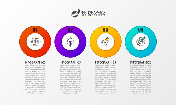Timeline infographic design template. Business concept. Vector - Vektor, obrázek