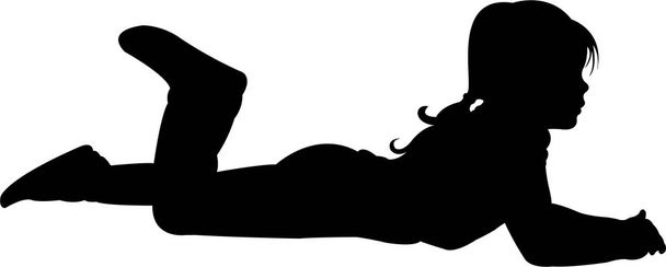un corpo ragazza silhouette vettore - Vettoriali, immagini