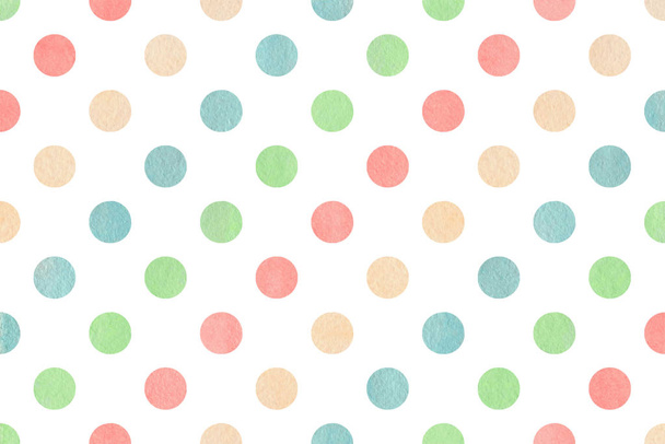 Watercolor polka dot background. - Foto, immagini