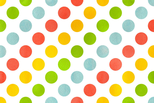 Watercolor polka dot background. - Фото, изображение