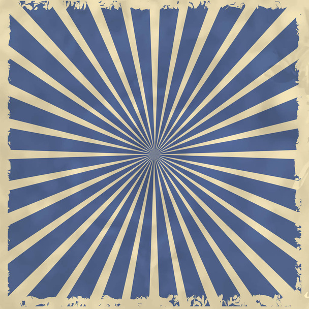 Fond rétro avec rayons radiaux bleus
 - Vecteur, image