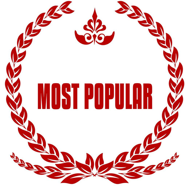 Знак червоних лаврів MOST POPULAR
. - Фото, зображення